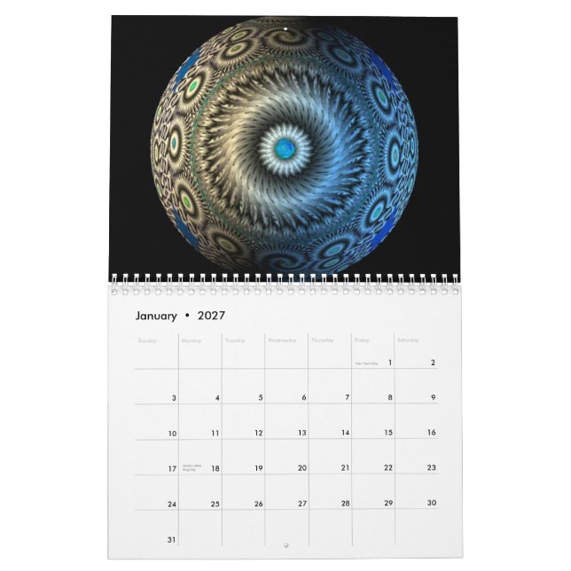 calendario 2011, esferas digital... calendar (Jan 2027)