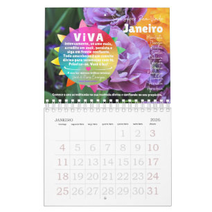 Calendário 2026 :: Viva a Vida Edição ILUMINAÇÃO Calendar