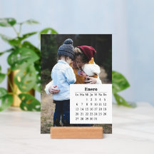 Calendario de caballete superpuesto enero de 2025