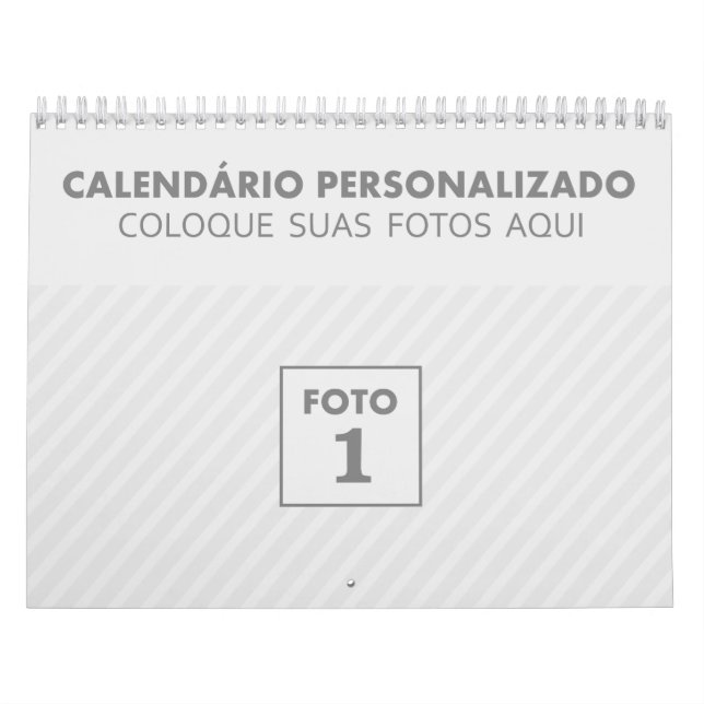 Calendário de fotos familiares 2024 em português calendar (Cover)