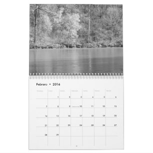 Calendario fotos de naturaleza en blanco y negro calendar