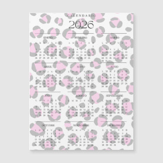 Calendario leopardo 