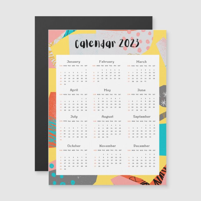 Calenddar 2023 - Full years (Front/Back)