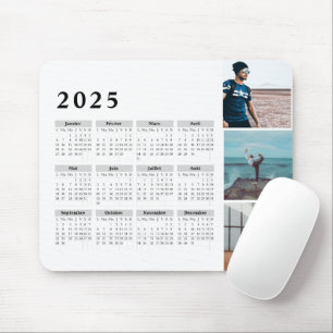 Calendrier personnalisé Gallery 2025, gras Mouse Pad
