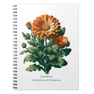 Calendula Flower Floral Herbal Journal