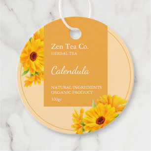 Calendula Herbal Tea Business Tag