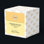 Calendula Marigold Wildflower Bath Bomb Box<br><div class="desc">Calendula marigold wildflower bath bomb box for your homemade handmade bath boms with marigold or calendula infusion or fragrance blends. Fully customisable, so it can be used for any scent or flavour -- not just calendula. Use your own background pattern and/or graphic in the circle, change the 'name' of your...</div>