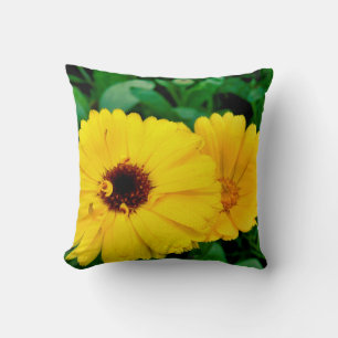 Calendula Officinalis Throw Cushion