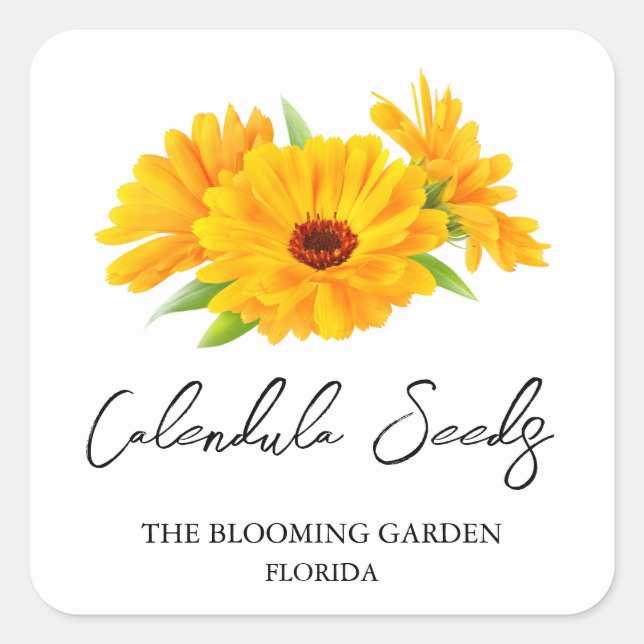 Calendula Seeds label (Front)