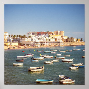 Caleta Beach In Cadiz, Andalusia, Spain Poster