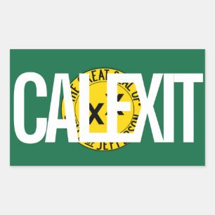 CALEXIT State of Jefferson Rectangular Sticker
