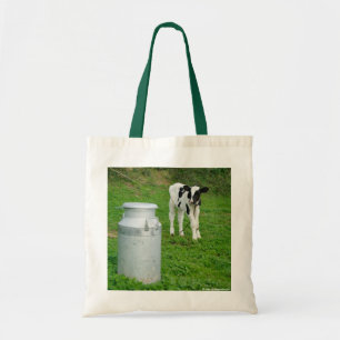 Calf and milk urn tote bag