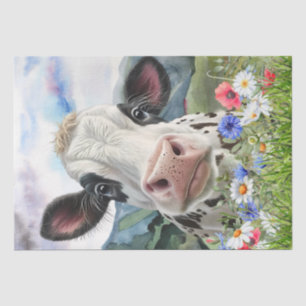 Calf Farm Meadow Watercolor Tissue Paper