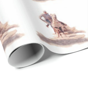 Calf Roping Gift Wrapping Paper