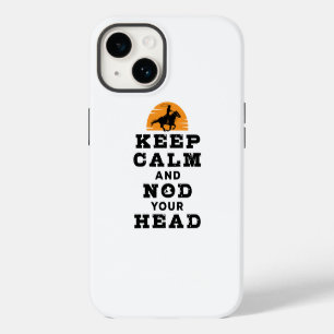 Calf Roping Team Roper Keep Calm Nod Your Head iPhone 14 Case