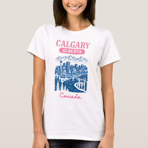 Calgary Alberta Canada Pastel Cute Cityscape T-Shirt