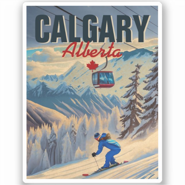 Calgary Alberta Canada Skiing Souvenirs 1950s (Front)