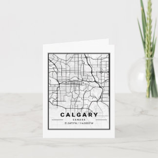 Calgary Alberta Canada Travel City Map Card