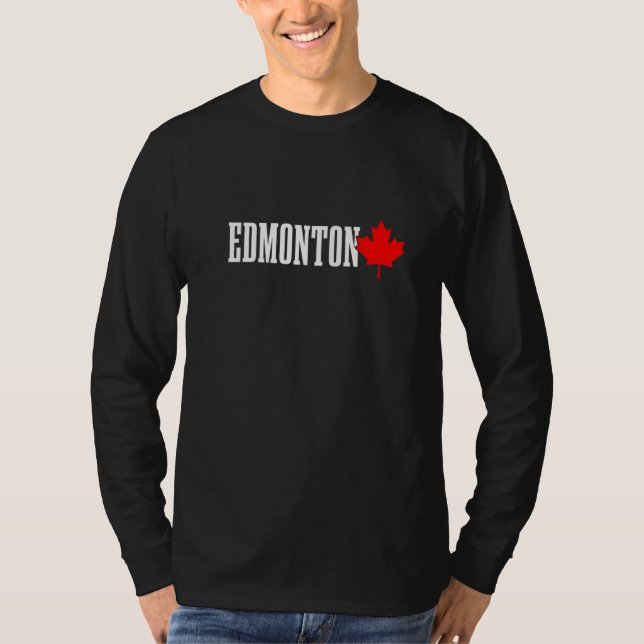 Calgary Alberta Maple Leaf Canada Canadian Flag Pr T-Shirt (Front)