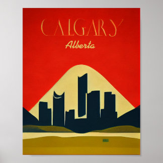 Calgary, Alberta Minimalist  Poster