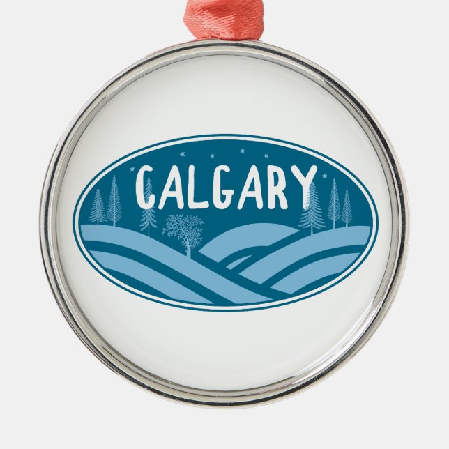 Calgary Alberta Outdoors Metal Ornament (Front)