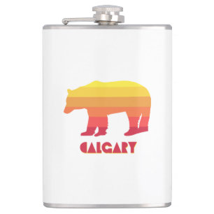 Calgary Alberta Rainbow Bear Hip Flask