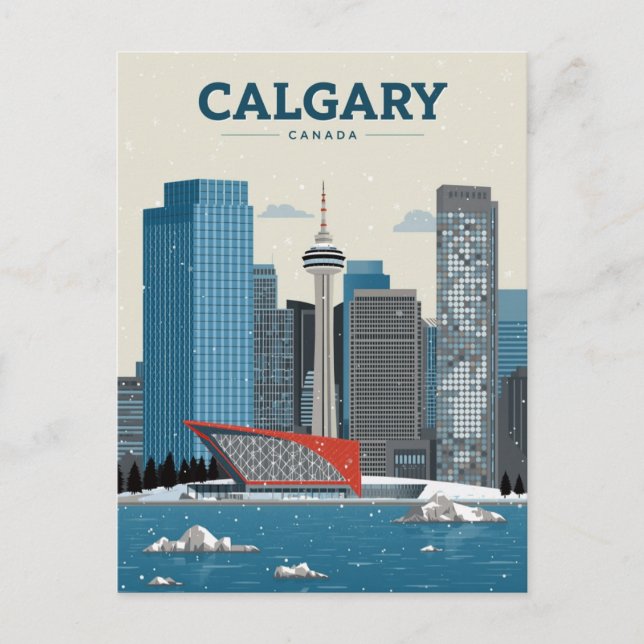 Calgary Canada Downtown Skyline Postcard (Front)