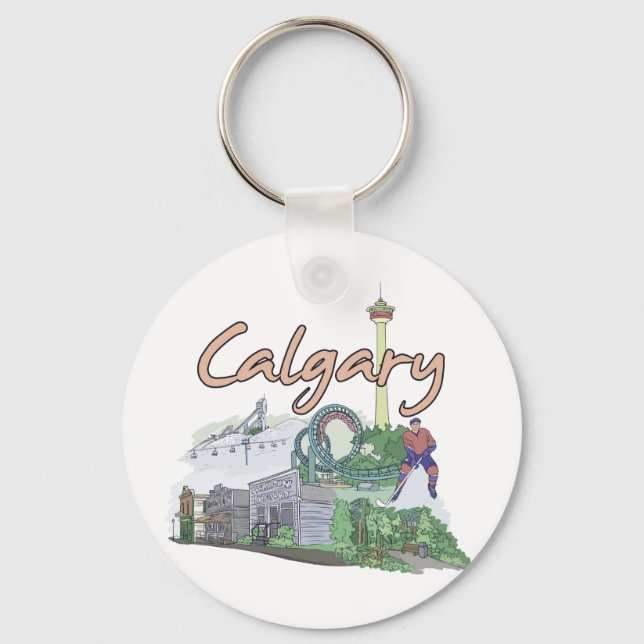 Calgary - Canada.png Key Ring (Front)