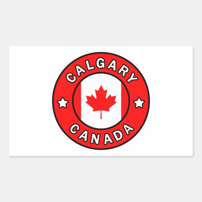 Calgary Canada Rectangular Sticker (Front)