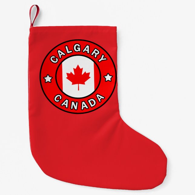 Calgary Canada Small Christmas Stocking (Front)