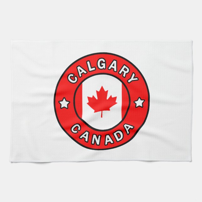 Calgary Canada Tea Towel (Horizontal)