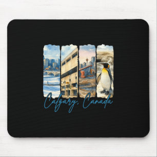 Calgary Canada Traveling Trip Brushstroke Souvenir Mouse Pad