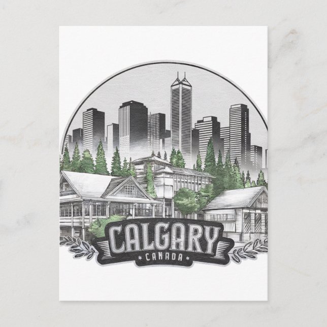 Calgary City Canada USA Postcard (Front)