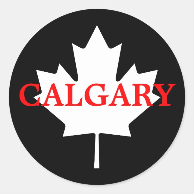 Calgary Classic Round Sticker (Front)
