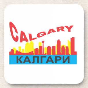 Calgary cyrillic coaster