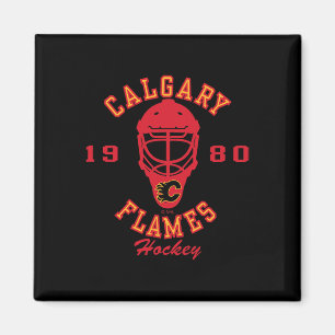 Calgary Flames Hockey Mask White Nhl Officially Li Magnet