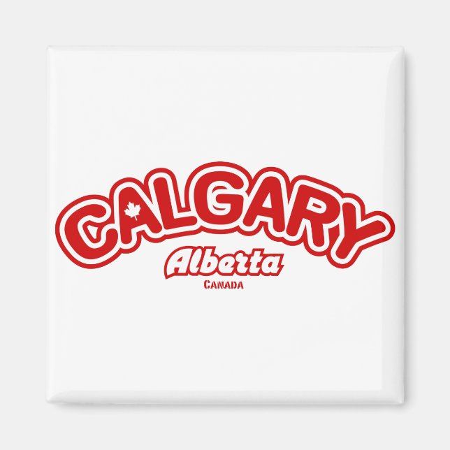 Calgary Leaf Magnet (Front)