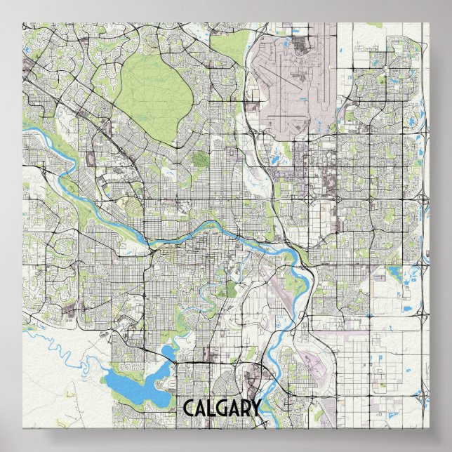 Calgary map poster (Front)
