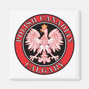 Calgary Polish Canadian Eagle Magnet