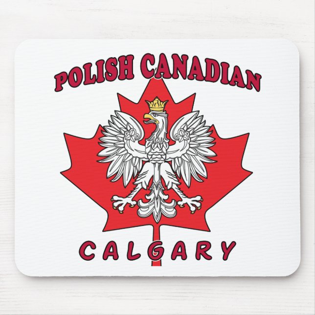 Calgary Polish Canadian Leaf Mouse Pad (Front)