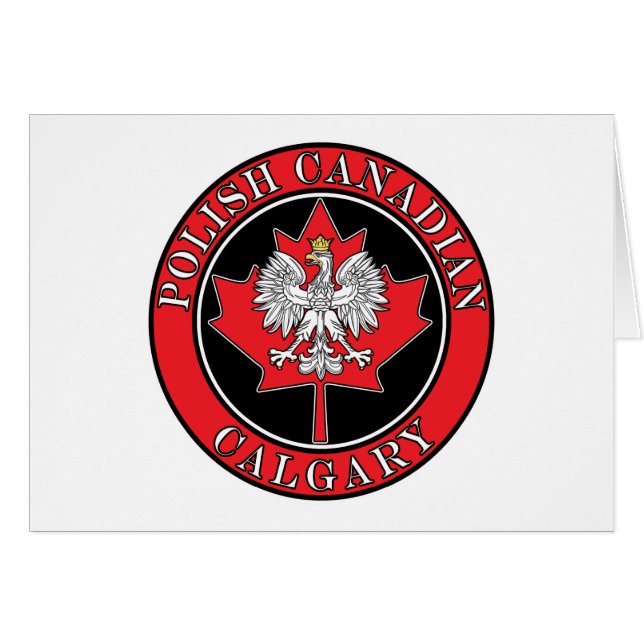 Calgary Round Polish Canadian Leaf (Front Horizontal)
