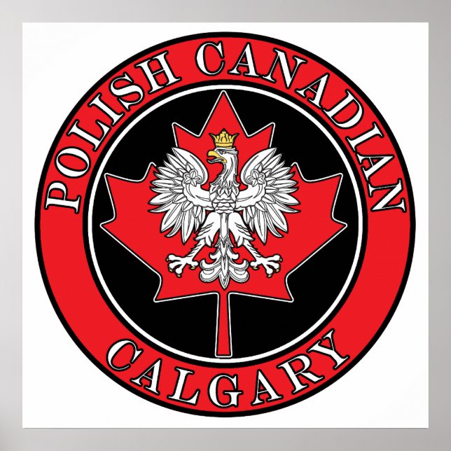 Calgary Round Polish Canadian Leaf Poster (Front)