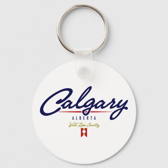 Calgary Script Key Ring (Front)