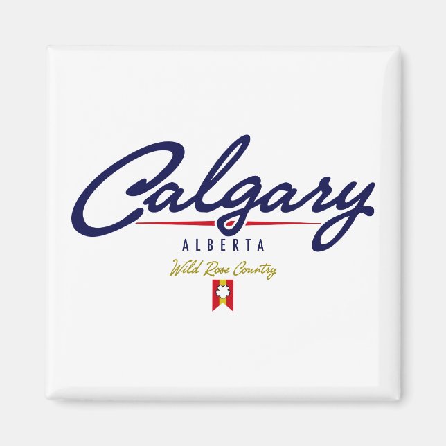 Calgary Script Magnet (Front)