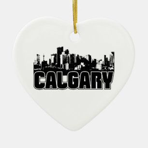 Calgary Skyline Ceramic Ornament