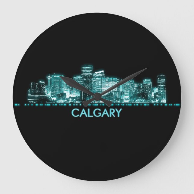 Calgary Skyline Large Clock (Front)