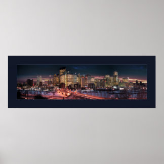 Calgary - The Frozen River (Double Bordered) Poster