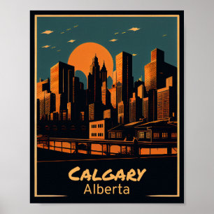 Calgary Vintage Art Poster