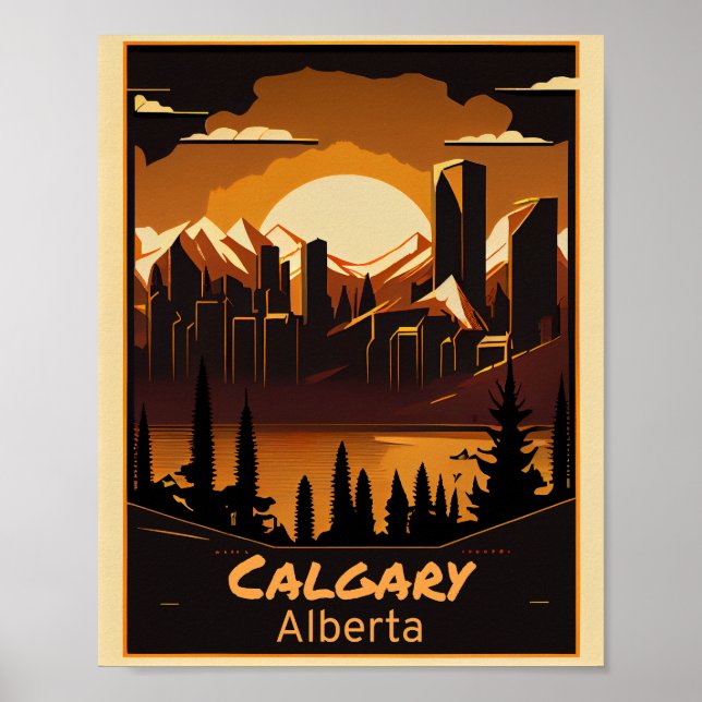 Calgary Vintage Art Poster (Front)
