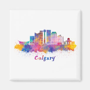 calgary watercolor horizon magnet